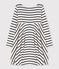 Girl's Long-sleeved Dress COQUILLE beige/SMOKING CN blue