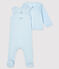 Babies' Ribbed Clothing - 2-Piece Set FRAICHEUR blue/ACIER blue