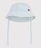 Babies' seersucker sun hat with ties blue/white