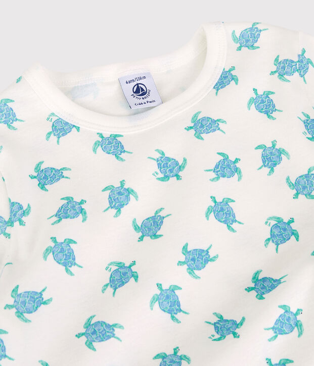 Unisex Children's Cotton Short Pyjamas white/multicolor