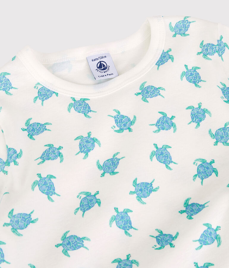 Unisex Children's Cotton Short Pyjamas MARSHMALLOW white/MULTICO white