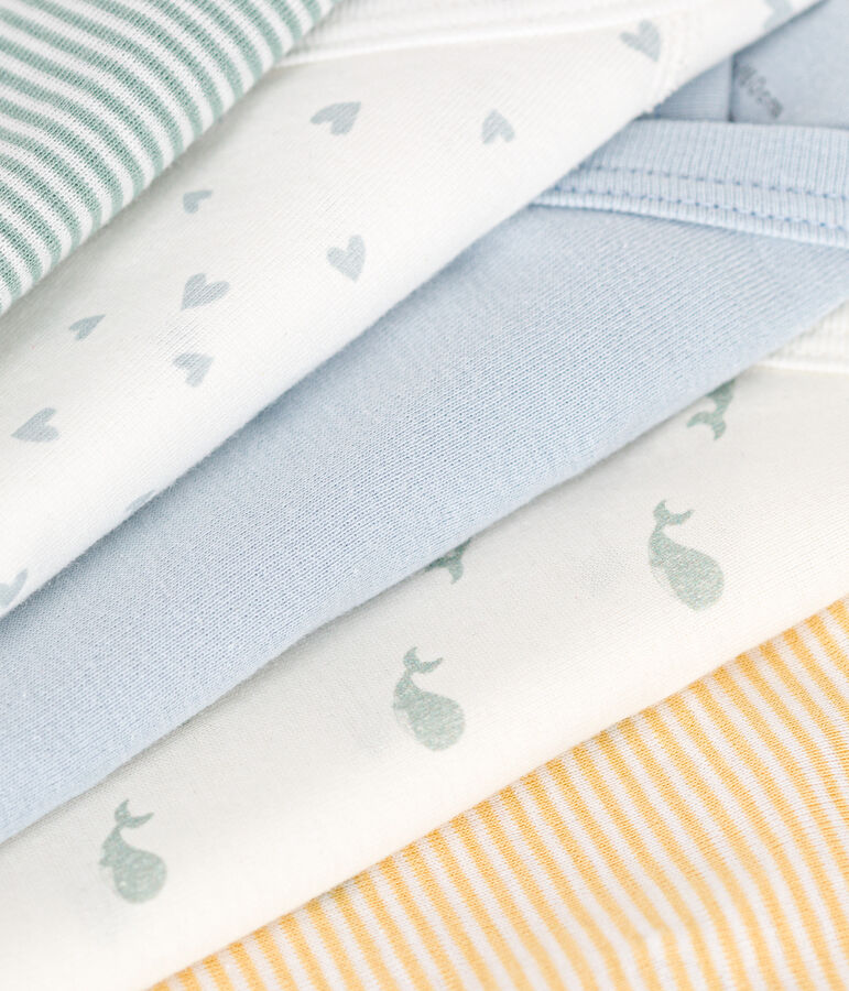 Babies' long-sleeved wrapover cotton bodysuits - 5-Pack variante 1