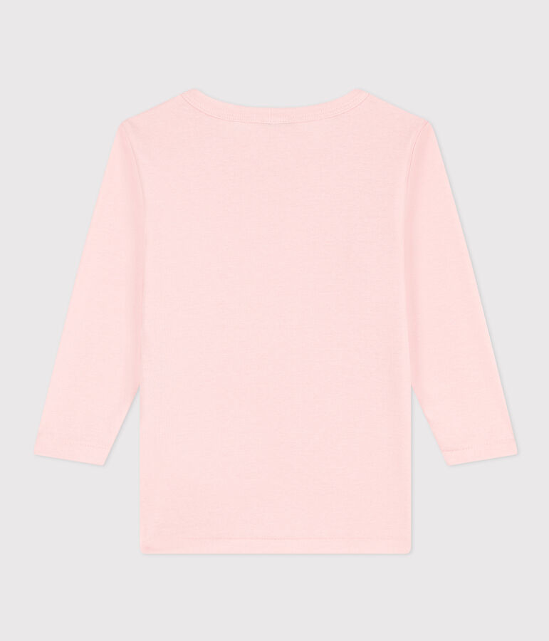 Little girls' long-sleeved cotton T-shirt MINOIS pink
