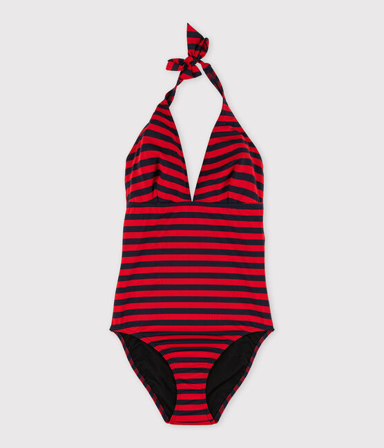 Women's Recycled One-Piece Swimsuit SMOKING blue/TERKUIT red