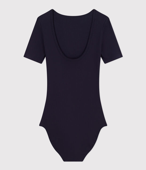 Women's Cotton and Elastane Bodysuit blue