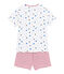 Boy's print and striped shortie pyjamas MARSHMALLOW white/MULTICO white