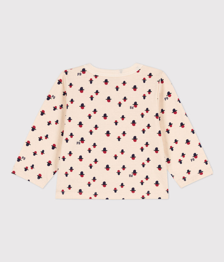 Babies' Printed Tube Knit Cardigan Ecru/multicolor