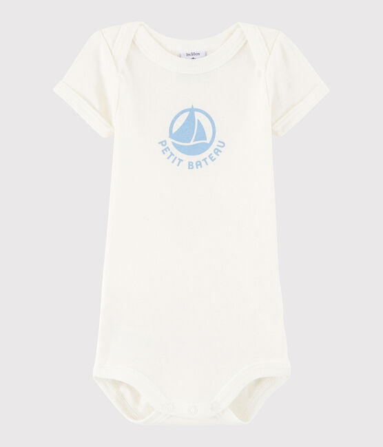 Unisex Babies' Short-Sleeved Bodysuit MARSHMALLOW white