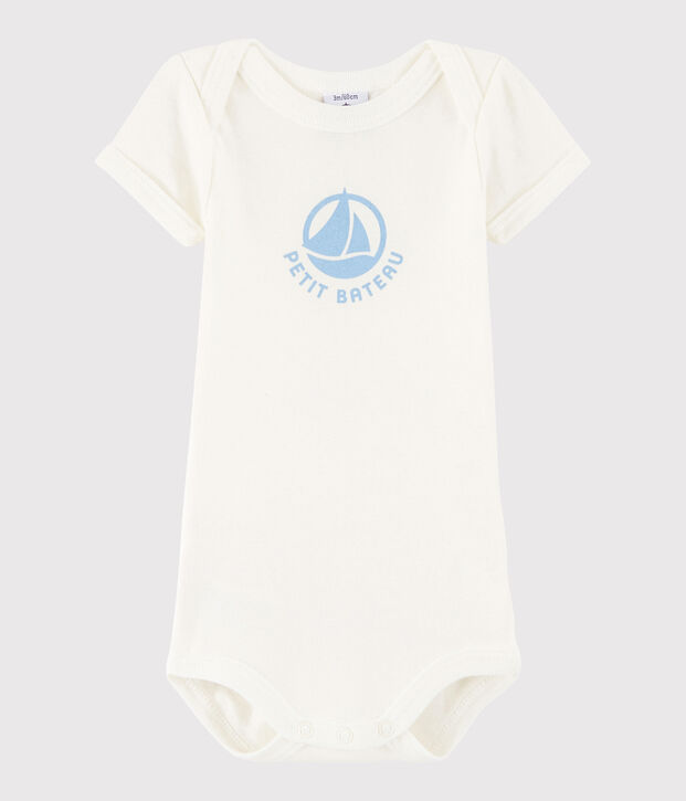 Unisex Babies' Short-Sleeved Bodysuit white