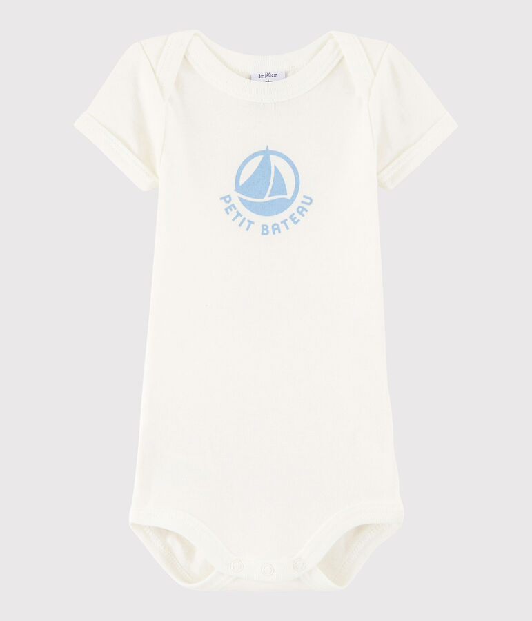 Unisex Babies' Short-Sleeved Bodysuit white