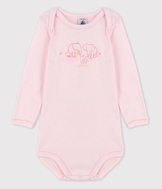 Baby Girls' Long-Sleeved Bodysuit VIENNE pink