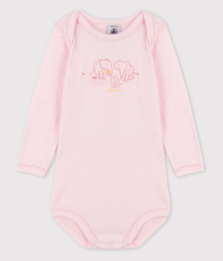 Baby Girls' Long-Sleeved Bodysuit VIENNE pink