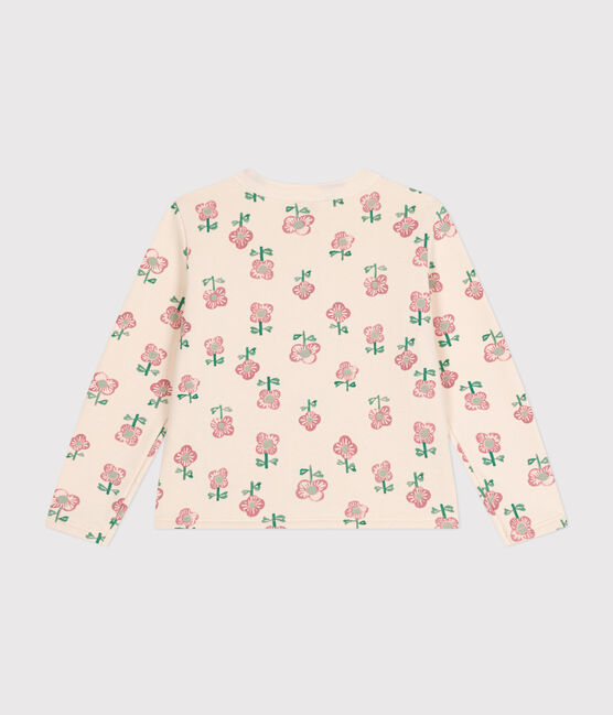 Little girls' fleece cardigan AVALANCHE white/MULTICO
