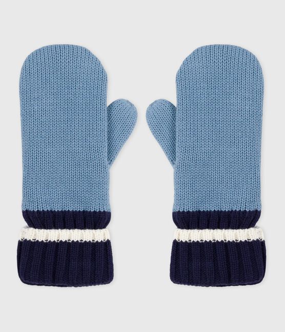 Children's knitted polar fleece-lined mittens ADRIATIC