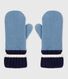 Children's knitted polar fleece-lined mittens