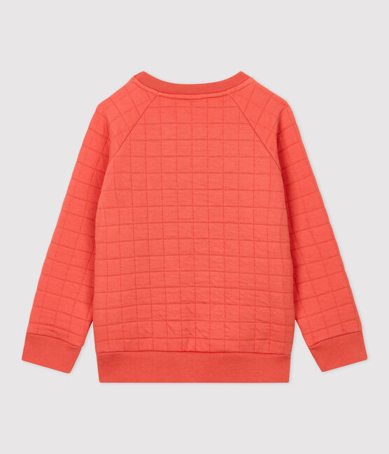 Unisex Children's Quilted Tube Knit Sweatshirt OURSIN orange