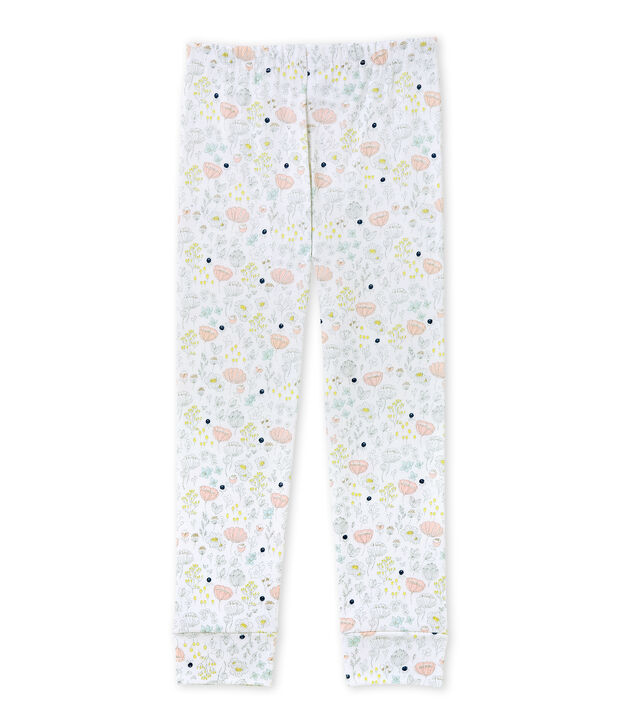 Girls' coordinating pyjama trousers white/pink/multicolor