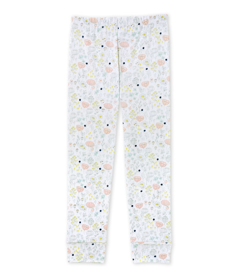 Girls' coordinating pyjama trousers white/pink/multicolor