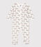 Babies' Velour Tractor Themed Pyjamas MARSHMALLOW white/MULTICO white