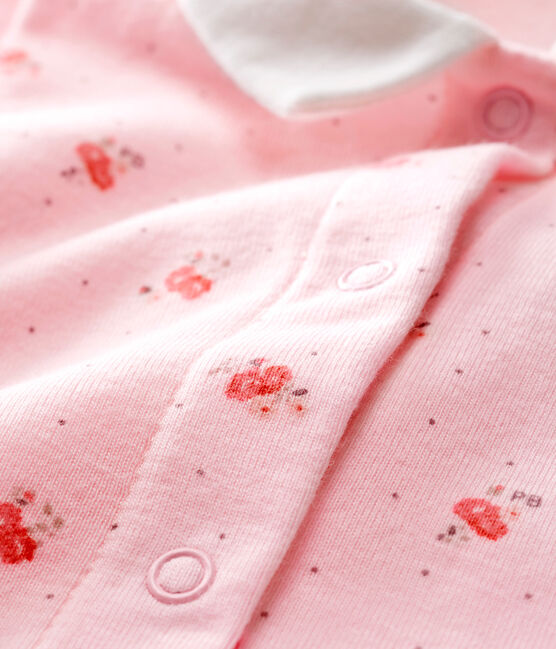 Babies' Footless Sleepsuit VIENNE pink/MULTICO white