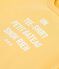 Babies' plain short-sleeved patterned cotton T-shirt yellow