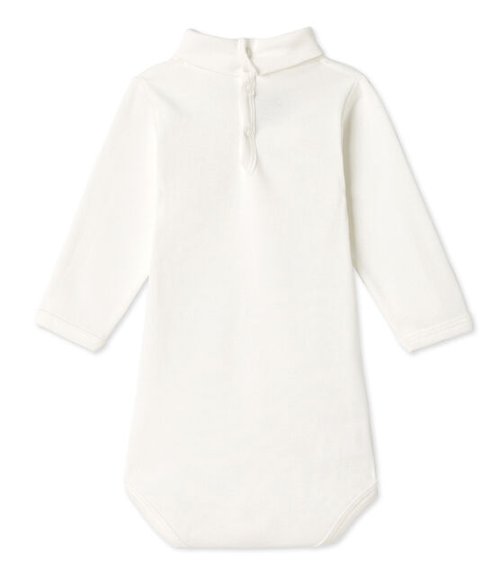 Babies' roll neck bodysuit Lait white