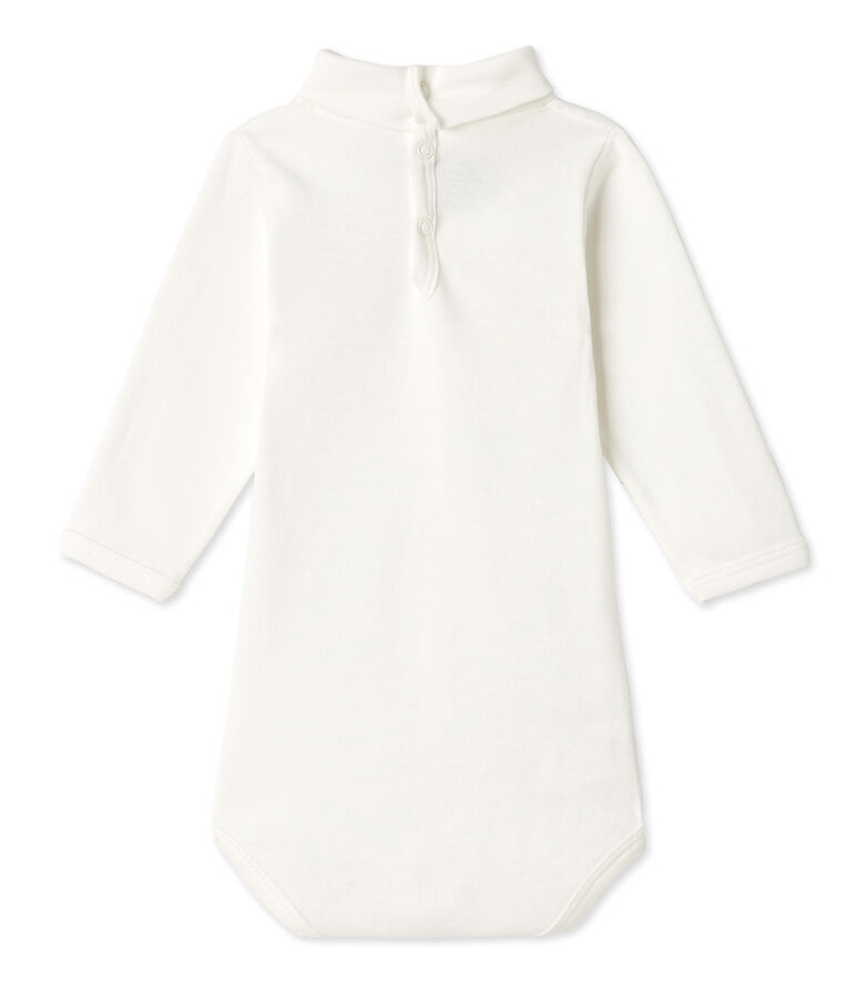 Babies' roll neck bodysuit Lait white
