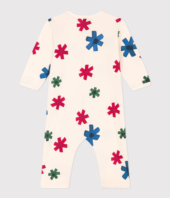 Babies' Footless Happy Family Themed Cotton Pyjamas AVALANCHE white/MULTICO