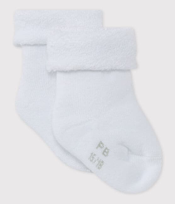 Babies' White Terry Socks ECUME white
