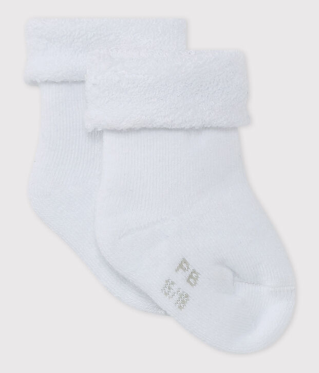 Babies' White Terry Socks white