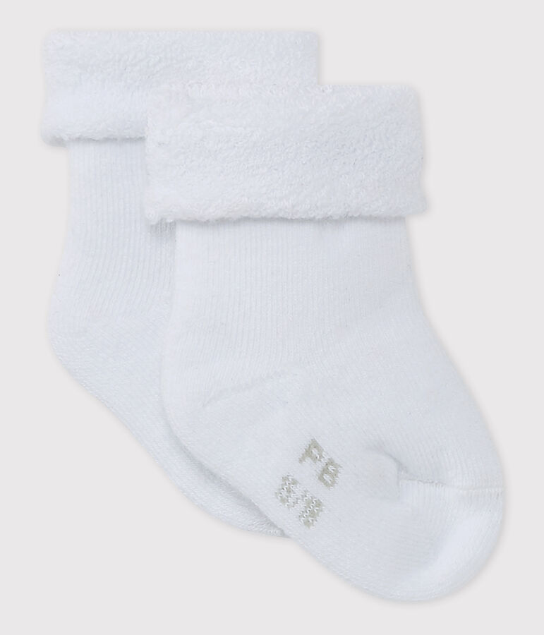 Babies' White Terry Socks ECUME white