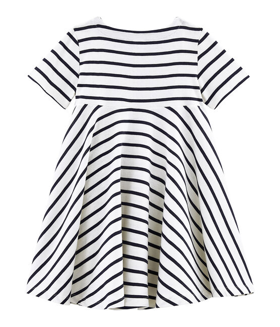 Girls' Dress COQUILLE beige/ABYSSE blue