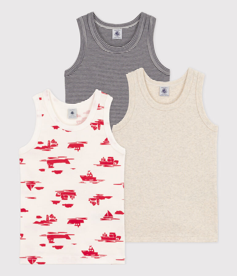 Boys' Le Havre Cotton Vests - 3-Pack variante 1