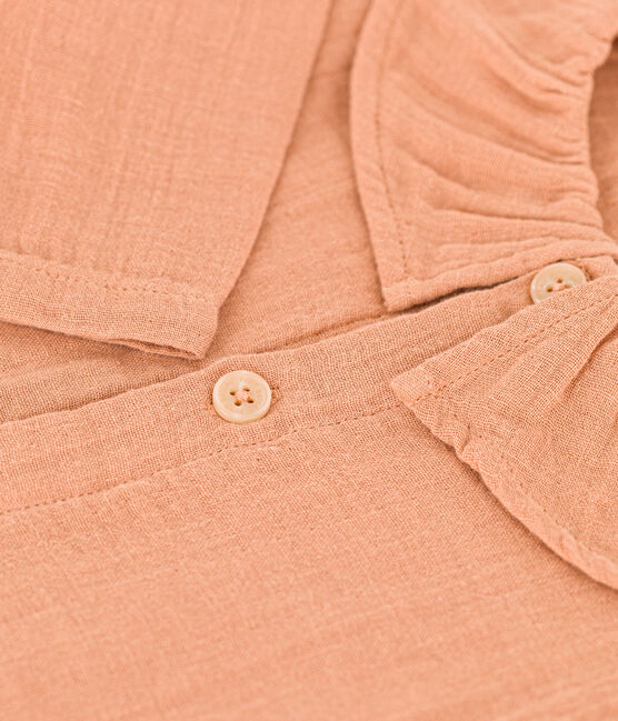 Babies' Long-Sleeved Cotton Gauze Blouse SIENNA pink