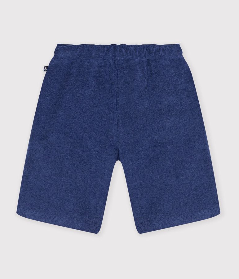 Children's Bermuda shorts in plain cotton blue