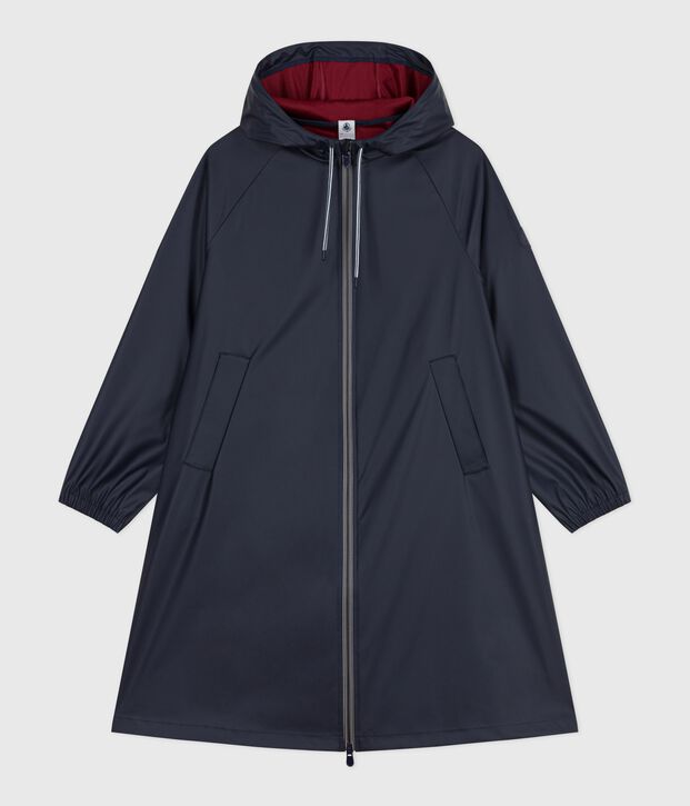 Women's long raincoat in two colours blue