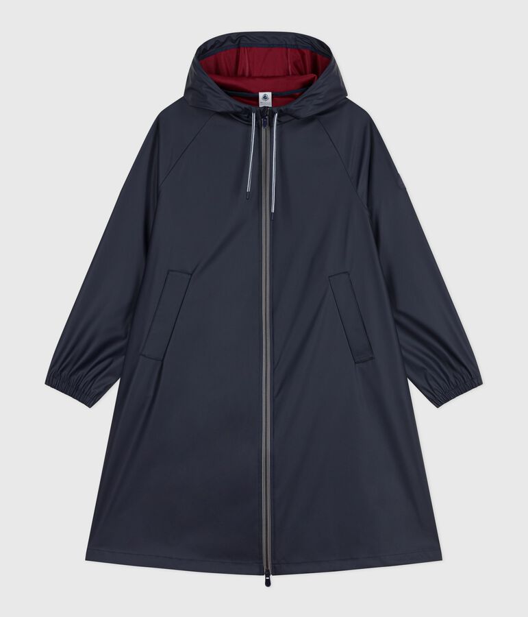 Women's long raincoat in two colours blue