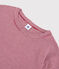 Women's Iconic Round-Neck Striped Cotton T-Shirt SANGRIA red/MARSHMALLOW