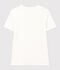 Women's Iconic plain short-sleeved rib knit T-shirt white