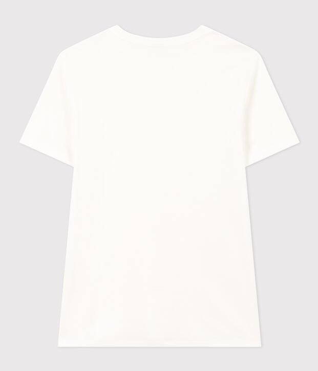 Women's Iconic plain short-sleeved rib knit T-shirt white