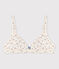 Girls' Floral Cotton and Elastane Padded Bra MARSHMALLOW white/MULTICO white
