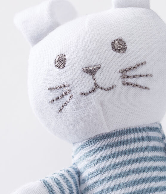 Babies' Jersey Bunny Comforter FONTAINE blue/MARSHMALLOW white