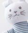 Babies' Jersey Bunny Comforter FONTAINE blue/MARSHMALLOW white
