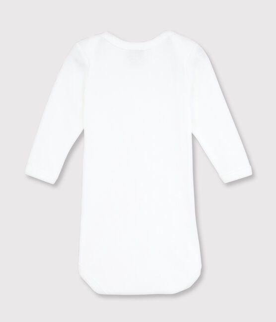 Baby's White Long-Sleeved Bodysuit ECUME white