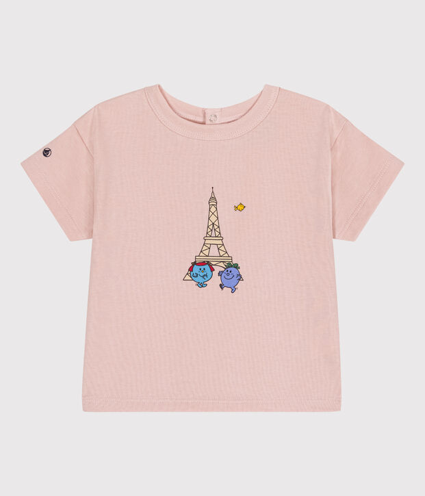 Babies' cotton Mr. Men and Little Miss T-shirt pink