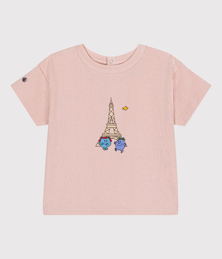 Babies' cotton Mr. Men and Little Miss T-shirt pink