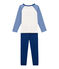 Little boy's pyjamas LIMOGES blue/MULTICO white