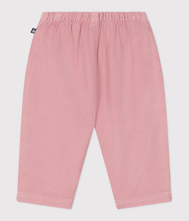 Babies' plain soft trousers pink