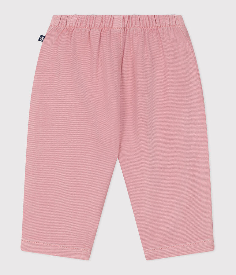 Babies' plain soft trousers pink