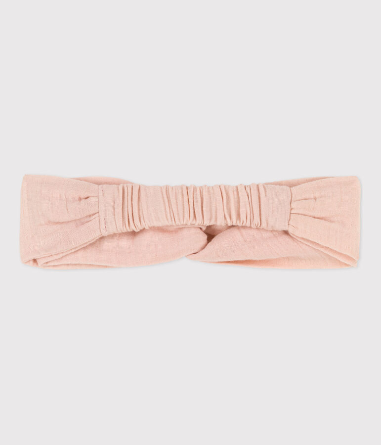 Babies' Pink Cotton Gauze Headband pink
